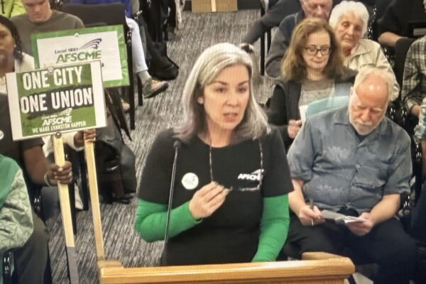 Library employees take grievances over potential changes to council